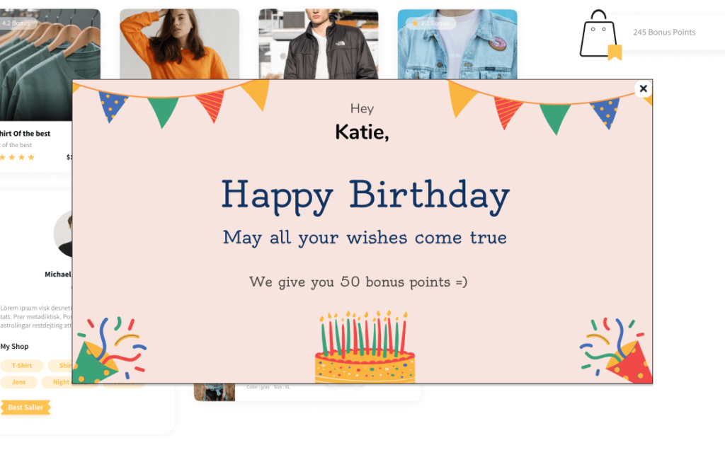 Popup happy birthday