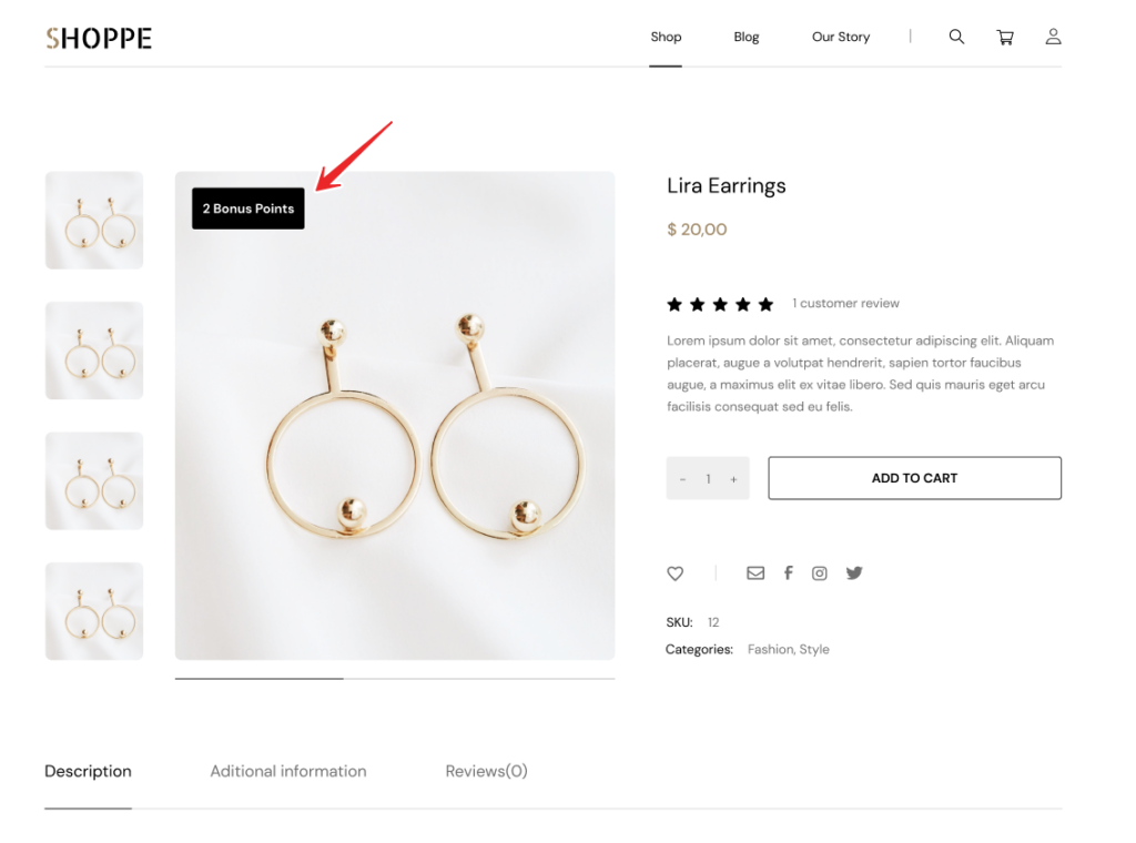 Example on Product Page